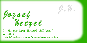 jozsef wetzel business card